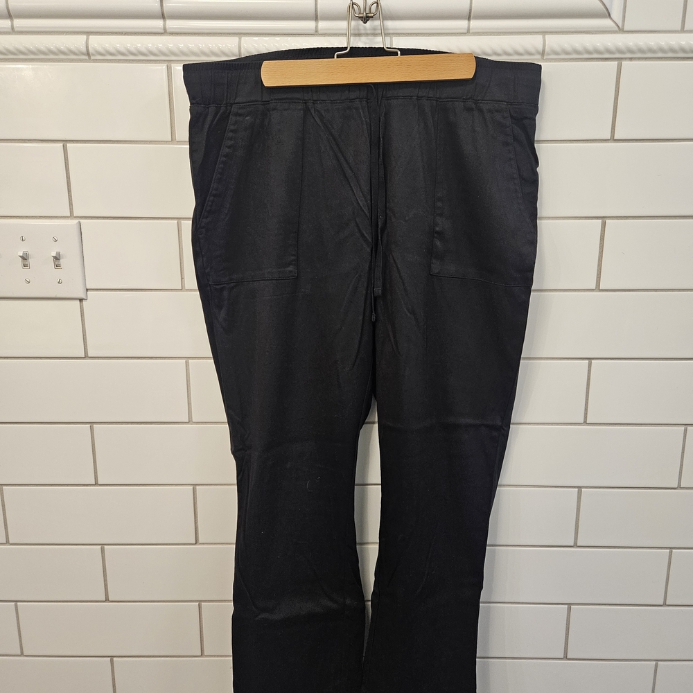 Buffalo David Bitton Black Women's Drawstring Lightweight Casual Pants